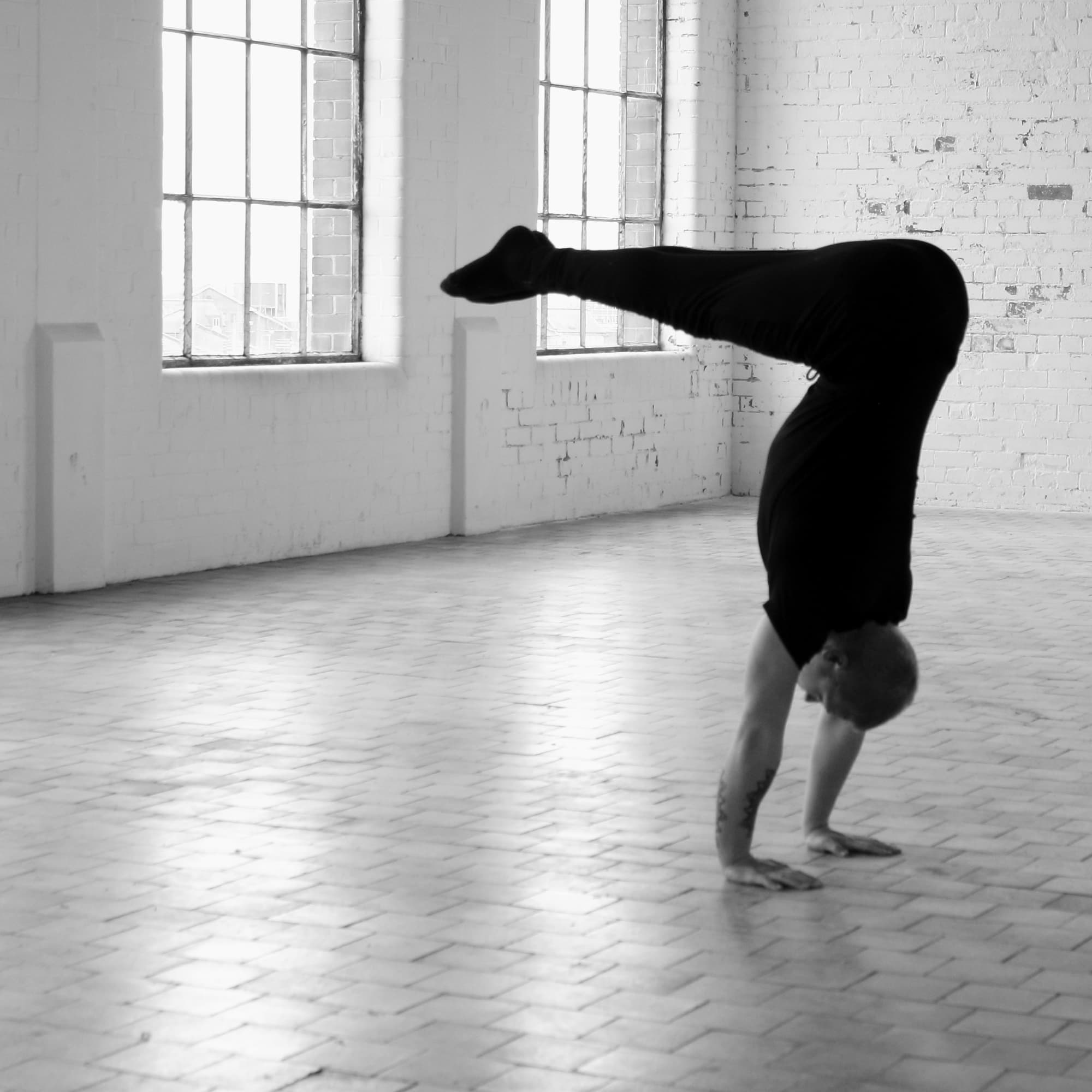 Isaac Lucksted performing handstand